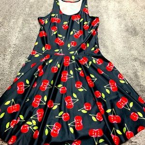 Silky cherry dress